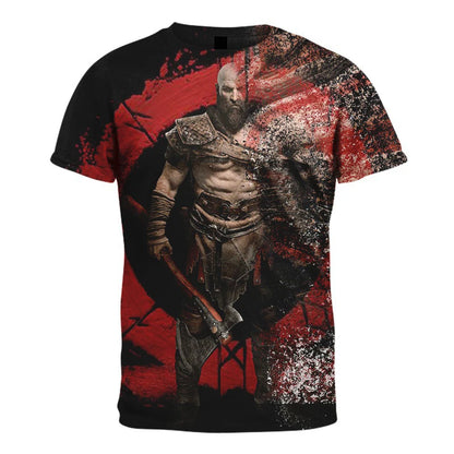 2023 Hot Game God of War 3D Printed T-shirt Men Women Summer Fashion Casual Oversized Streetwear T Shirt Cool Tops Tees
