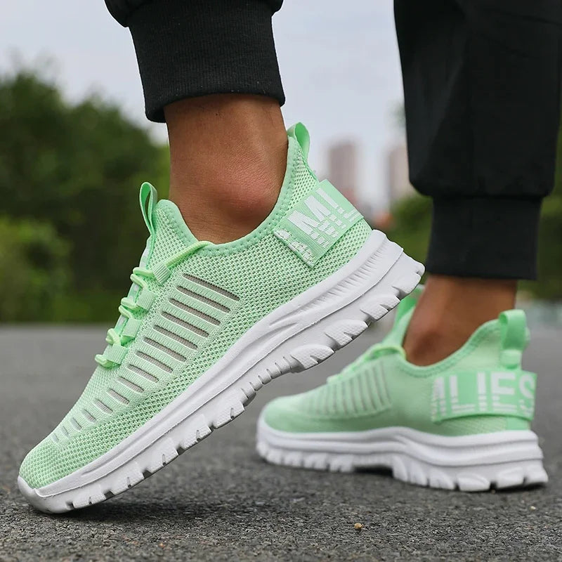 Non-Slip Men's Summer Sneakers Comfortable Breathable Couple Running Shoes Women Tennis Sports Shoe White Walking Man Sneakers