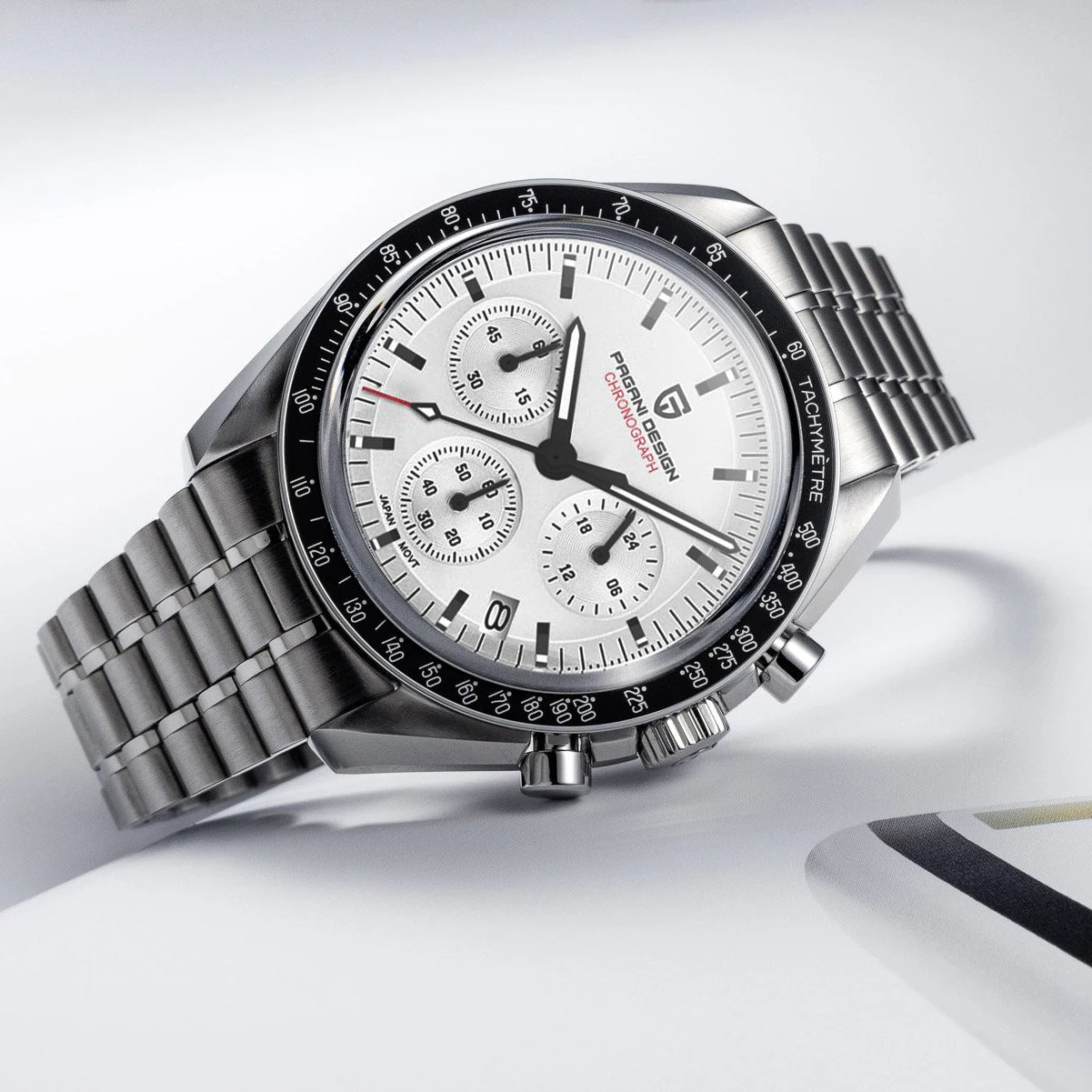 PAGANI DESIGN 2026 New V6 Moon Watches Men Luxury Quartz Watch For Men Speed Sport Chronograph AR Sapphire crystal Wristwatch