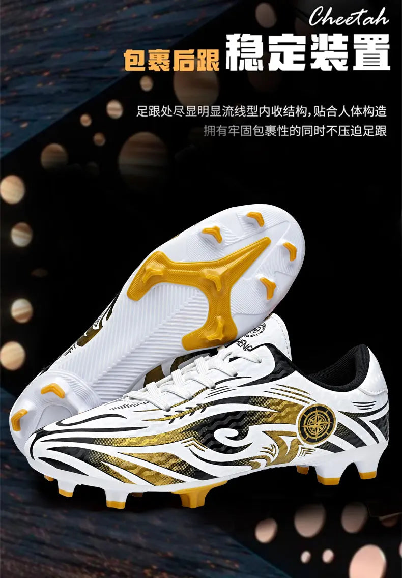 Original Soccer Cleats Men Training Shoes Outdoor Non-slip Children's Football Shoes Long Spikes Men's Futsal Shoes Size 32-45