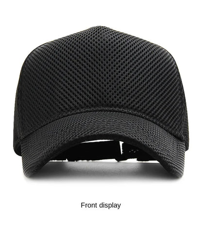 Big Head Plus Size Summer Mesh Baseball Cap for Men Women Trucker Breathable Hat Adjustable for Outdoor Sports Running