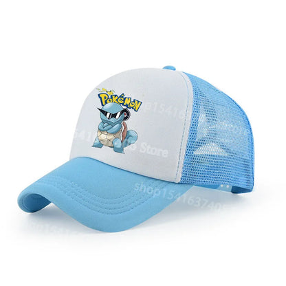 Baseball Cap Adjustable for Pokemon Hip Hop Breathable Mesh Hats Cute Cartoon Anime Outdoor Sport Shade Caps Gifts