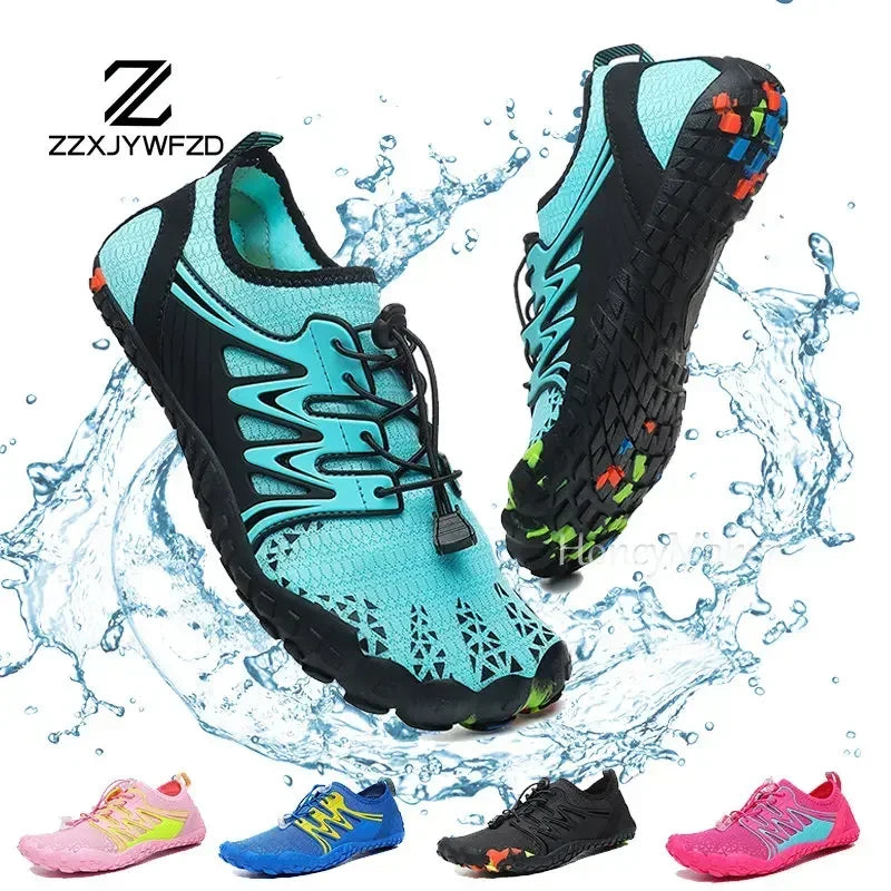 Zapatos acuáticos unisex de secado rápido con drenaje para vadeo, playa, deportes acuáticos, natación, yoga, buceo, surf y uso barefoot