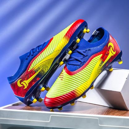 Nouveaux hommes bottes de Football adulte antidérapant Sport de plein air entraînement crampons chaussures de Football garçons longues pointes respirant Match confortable