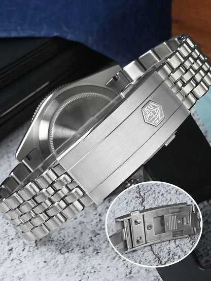 Orologio subacqueo di lusso da uomo San Martin 40mm, Miyota 9015, quadrante smaltato sunburst, automatico meccanico, impermeabile 200m, SN0148