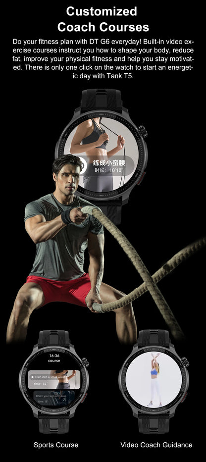New GPS Offline Maps Smart Watch Men Memory 3D Menu Styles TWS MP3&MP4 Player 1.43"AMOLED Compass Sport Swim Waterproof Bracelet