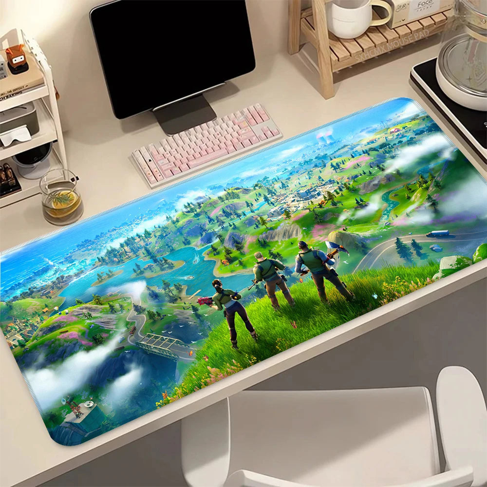 Gaming Mouse Pad F-Fortnite Anime Mousepad Deskmat Computer Accessories HD Desk Mat Mats Gamer Mouse Office Offices PC Desktop