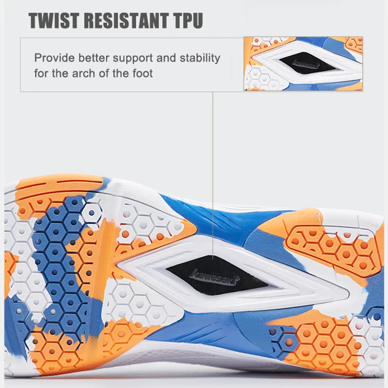 Kawasaki Men’s Badminton Shoes Professional Sports Shoes for Women Breathable Indoor Court Sneakers K-086