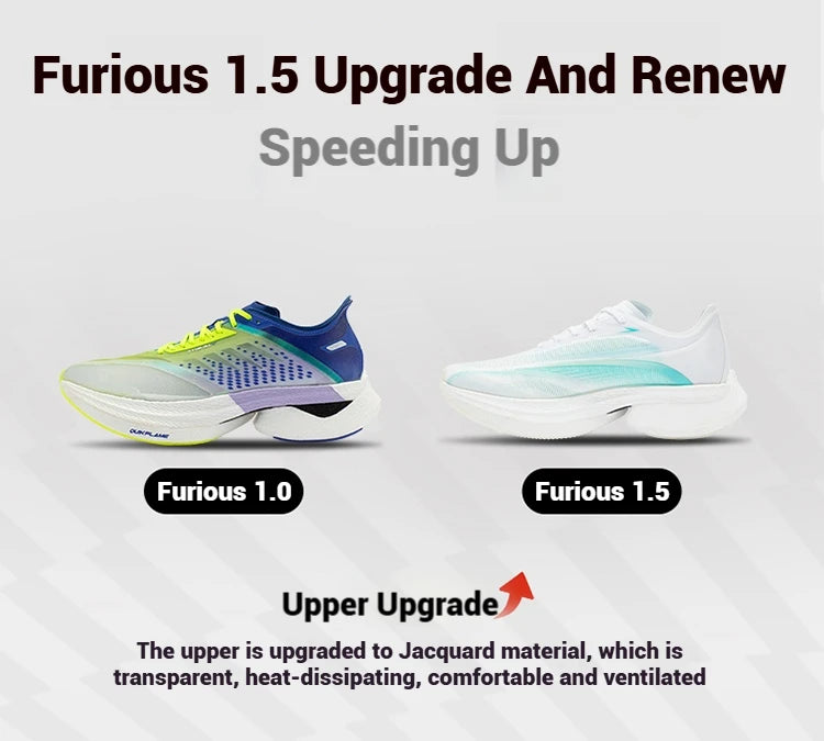 361 Degrees Furious 1.5 Men Running Sports Shoes Breathable Racing Marathon Rebound Cushioning Stable Male Sneakers 672512223F
