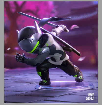 POP MART Overwatch Play of The Game Series Caixa Mistério Original Blind Box Surpresa Figuras de Ação Anime Adoráveis Ornamentos Figurinhas