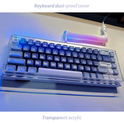 Funda protectora transparente de acrílico para teclado mecánico, cubierta antipolvo para teclado de 60/61/64 96 98104/108 teclas y cubierta para ratón