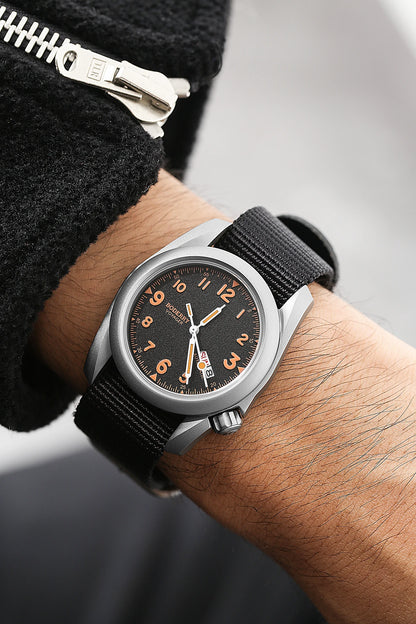 Boderry VOYAGER Field Watches Bronze Case Automatic For Seiko NH35 Watch 100M Waterproof Clock Military Vintage Wristwatch Mens