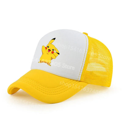 Baseball Cap Adjustable for Pokemon Hip Hop Breathable Mesh Hats Cute Cartoon Anime Outdoor Sport Shade Caps Gifts