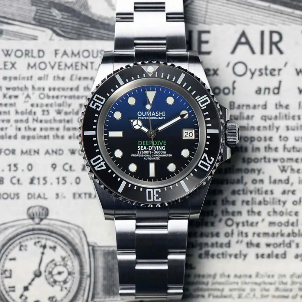 44mm High-end Men's Watch NH35 Mechanical Watch Automatic Movement Watch Sapphire Glass Stainless Steel Waterproof Watch