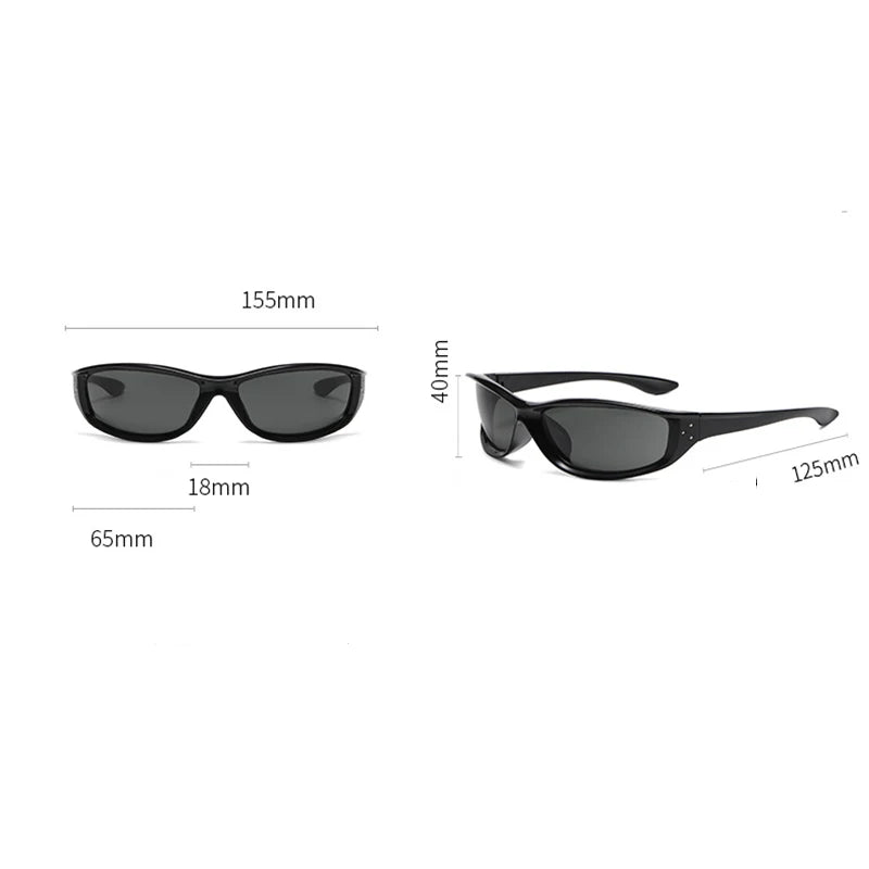Rivets Y2K Sports Punk Sunglasses Women Designer Rectangle Goggle Men Luxury Sun Glasses UV400 Driving Cycling Fashion Eyewear