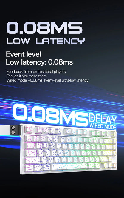 ATTACK SHARK R82HE Gaming Keyboard Magnetic 75% Wired 8000Hz Rapid Trigger ProGamer Keyboard, 0.005mm RT Accuracy, 0.08ms Latency