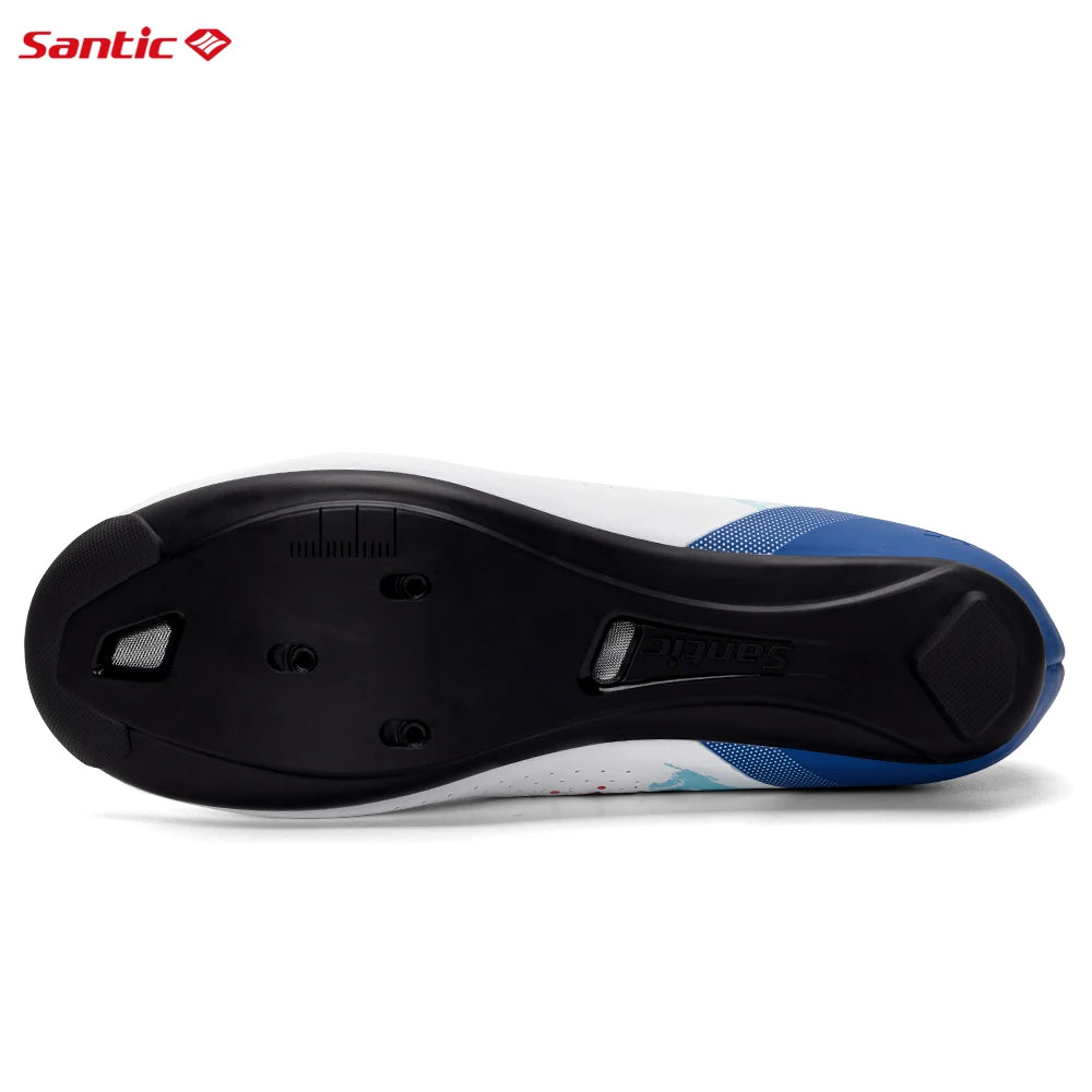 Santic men's cycling shoes 2025 new glass fiber nylon sole outdoor pro road racing shoes auto-lock road riding bicycle sneakers