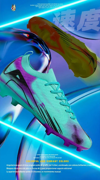 New Men's Football Boots Match Soccer Shoes FG Ultralight Drop Shipping Training Shoes Cleats Outdoor Soccer Non-Slip Long Spikes