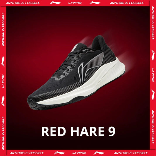 Li-Ning Men's RED HARE 9 Racing Running Shoes LIGHT FOAM ULTRA Breathable Durability Anti-slip LiNing Training Sneakers ARPW003
