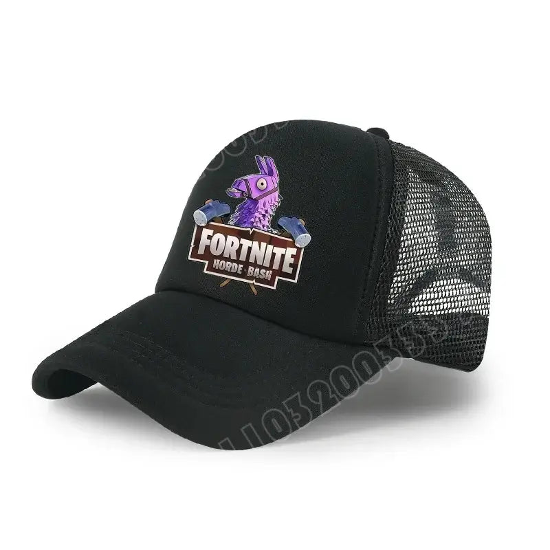 Fortnite Baseball Cap Cartoon Game Printed Hat Kids Summer Breathable Mesh Hat Adjustable Peaked Cap Children’s Birthday Gift
