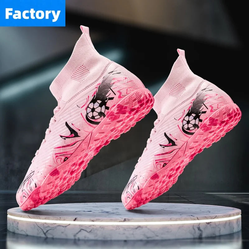 Men Professional Football Shoes Society Cleats Soccer Shoes Original Indoor Football Field Boots Grass Training TF/FG Sneakers