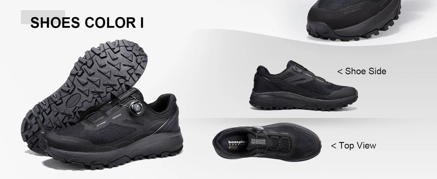 Sapatos de Caminhada Baasploa para Homem, Outdoor e Escalada, em Malha Respirável, para Viagem e Caminhada, Antiderrapantes, Resistentes ao Desgaste, Confortáveis, Tipo Sneaker