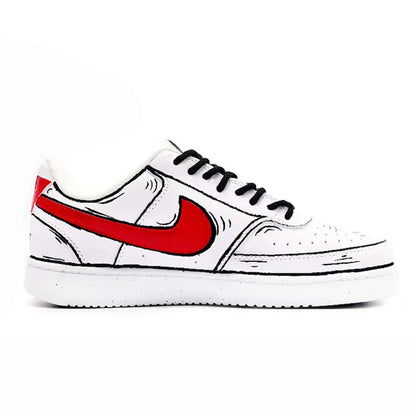 Op maat gemaakte sneakers Nike Court Vision 1 Graffiti Anime-serie slijtvaste skateschoenen voor heren