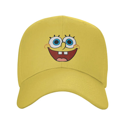 Καπέλο μπέιζμπολ Spongebobs με μεγάλο χαμογελαστό πρόσωπο, ανοιξιάτικο, στυλ y2k, ρετρό καπέλο τύπου «trucker» για ζευγάρια, γυναίκες, τένις, σκέιτ, καπέλα μπέιζμπολ