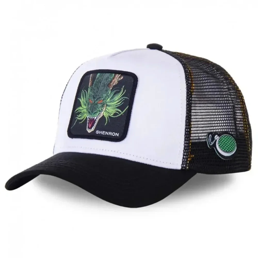 Boné de Basebol Dragon Ball Son Goku para Homem, com Bordado, Pala de Sol, Rede Trucker Ajustável, Estilo Hip-Hop para Viagens de Verão