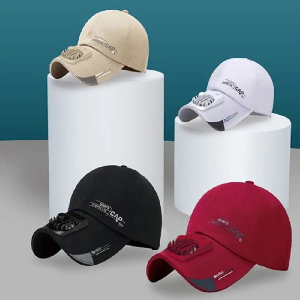 Kappe mit Ventilator – Sommer-USB-Lade-Kühlventilator – Baseballkappe – Outdoor – Golf – Sonnenschutz – 2 Geschwindigkeitsstufen – verstellbare Schirmkappe – Wanderkappe mit Ventilator
