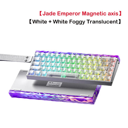 Teclado mecánico gaming AULA HERO 68 HE con eje magnético RT, cable, iluminación RGB, tasa de sondeo 8K y grabado lateral