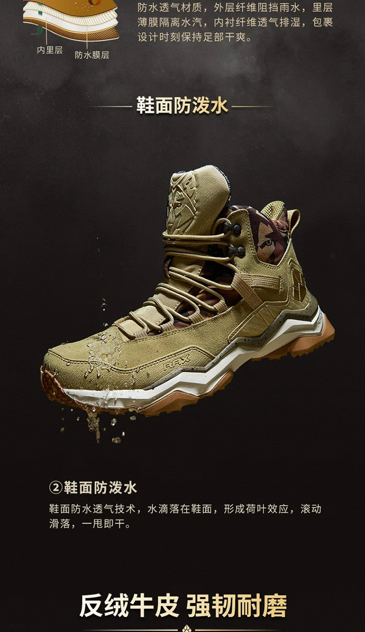 RAX Women Hiking Boots Waterproof Trekking Shoes Lightweight Mountain Climbing Boots Antislip Outdoor Sports Shoes Tourism