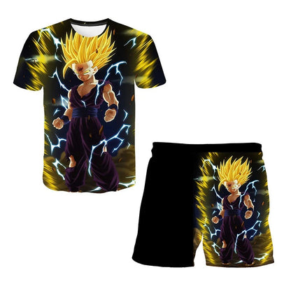 Conjunto infantil de verano Dragon Ball 2026: camiseta y pantalones cortos para niño, set de 2 piezas