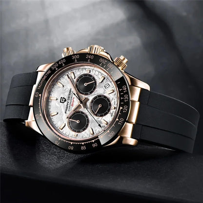 Nuevo original PAGANI DESIGN PD-1664 reloj de pulsera de lujo para hombre con movimiento de cuarzo japonés VK63, cristal de zafiro, cronógrafo impermeable dorado