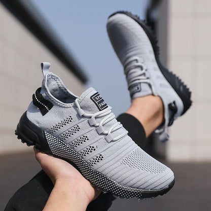 Zapatillas casuales para hombre de malla, ligeras, transpirables, con suela suave, calzado deportivo sin cordones tipo mocasín para hombre