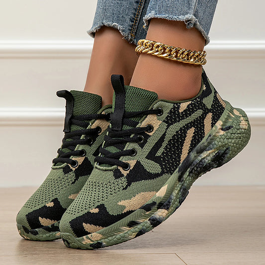 Camouflage Shoes Four Seasons New Mesh Breathable Sports Shoes Youth Students Casual Shoes Outdoor
