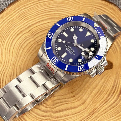 Orologio da uomo automatico 200m impermeabile Miyota8215, orologio subacqueo 40mm con movimento meccanico, luminoso, cinturino Jubilee e fibbia Glide Lock