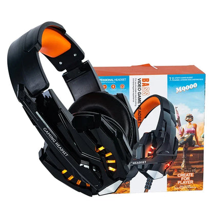 Creative Wired Gaming Headset with Microphone – LED Light Bass Stereo Gaming Headphones for PC, PS4, PS5, Xbox – High Quality Gaming Headset