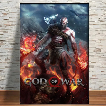 Classic Game G-God Of War Poster Modern Aesthetic Wall Art Print Room Decoration Items for Bedroom Home Decor Gift