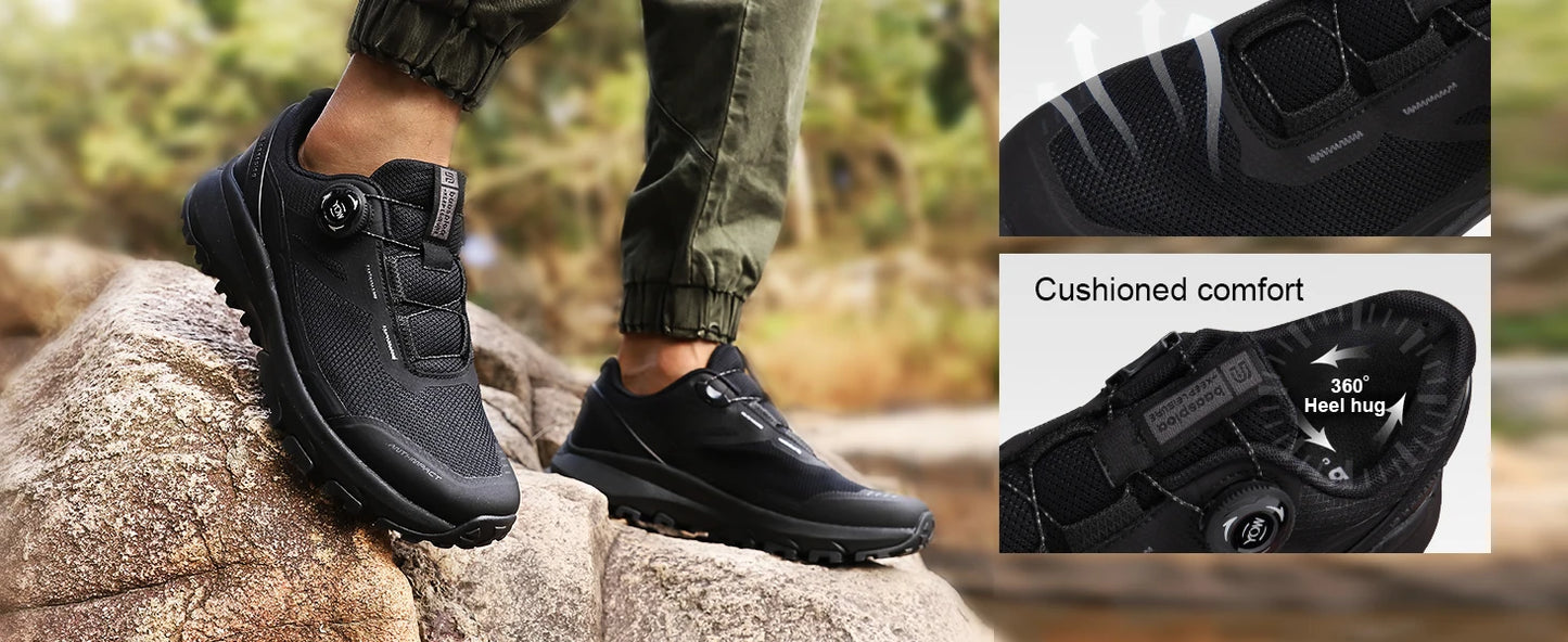Sapatos de Caminhada Baasploa para Homem, Outdoor e Escalada, em Malha Respirável, para Viagem e Caminhada, Antiderrapantes, Resistentes ao Desgaste, Confortáveis, Tipo Sneaker