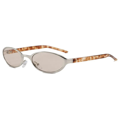 Retro Oval Design Sunglasses Women 2026 New Y2K Small Metal Frame UV400 Protection Vintage Punk Sun Glasses Fashion Eyewear