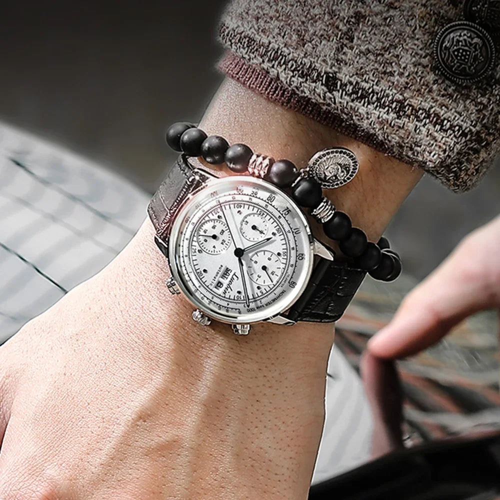 Reloj de lujo para hombre, automático mecánico, de cuerda automática, para negocios, de acero inoxidable, luminoso, 2020