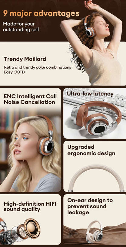 Cuffie over-ear Lenovo LE602 Bluetooth 6.0 – Headset gaming HiFi stereo ANC wireless e cablato con microfono ENC HD