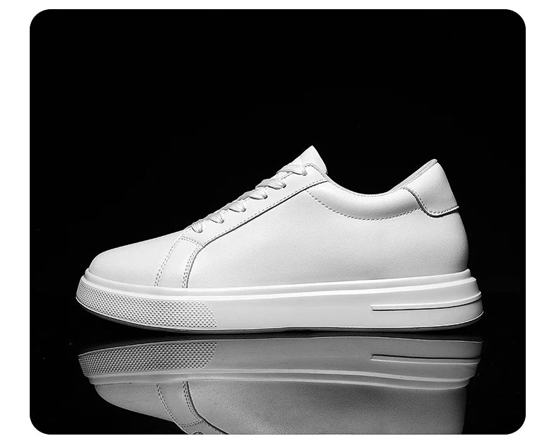New Men's Sneakers Elevator Shoes Height Increasing Insole 6-10CM High Heels Leather Sport Shoes Men's Shoes