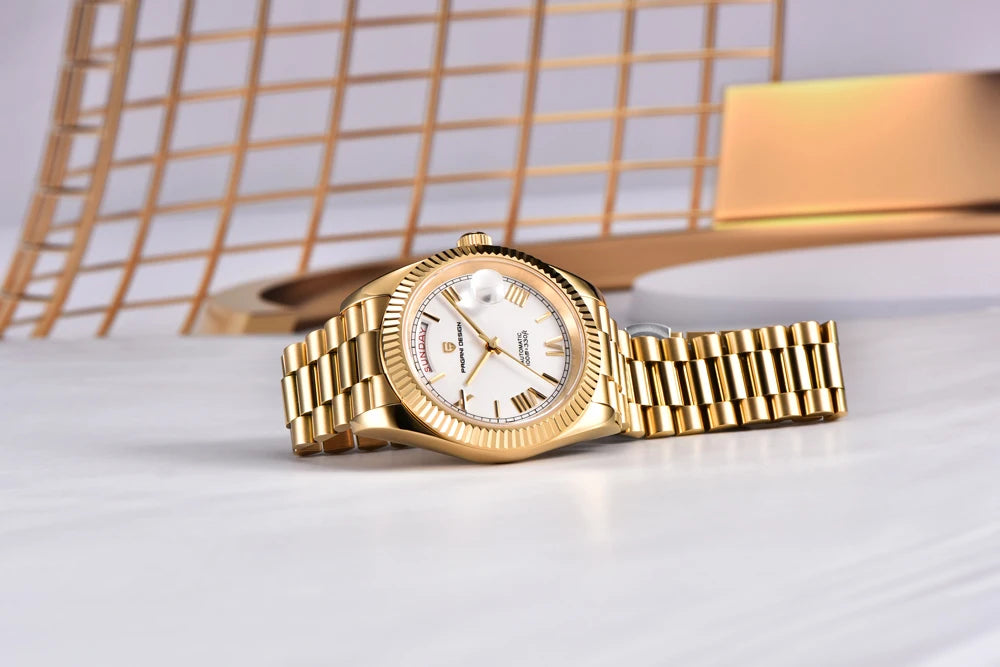 2026 New PAGANI DESIGN Rose Gold Luxury Men's Watches Automatic Mechanical Watch For Man AR Sapphire Waterproof Date Men Clock