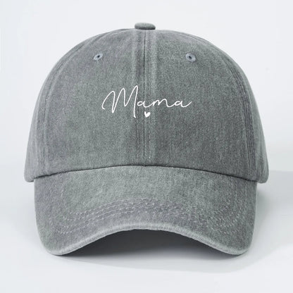 New Printed heart-shaped letters "mama" are fashionable and versatile baseball caps that are suitable for daily outdoor casual w