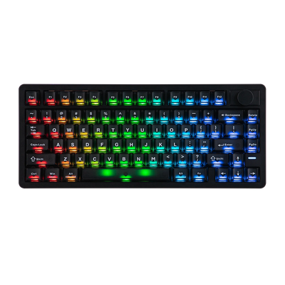 Teclado gaming EPOMAKER HE75 V2 75% ANSI US Layout inalámbrico trimodo con efecto Hall, activación ajustable de 0.005mm y activación rápida