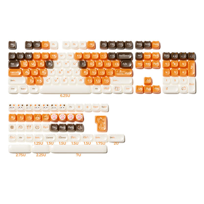 XVX 148 teclas teclas con temática de gatos perfil MAO, teclas coreanas brillantes y adorables para teclado 61 64 68 78 87 96 98 104 108
