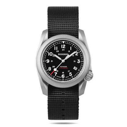 BODERRY Men Automatic Watch 40MM Titanium Pilot Sport Mechanical Wristwatch 100m Waterproof Sapphire C3 Luminous NH35