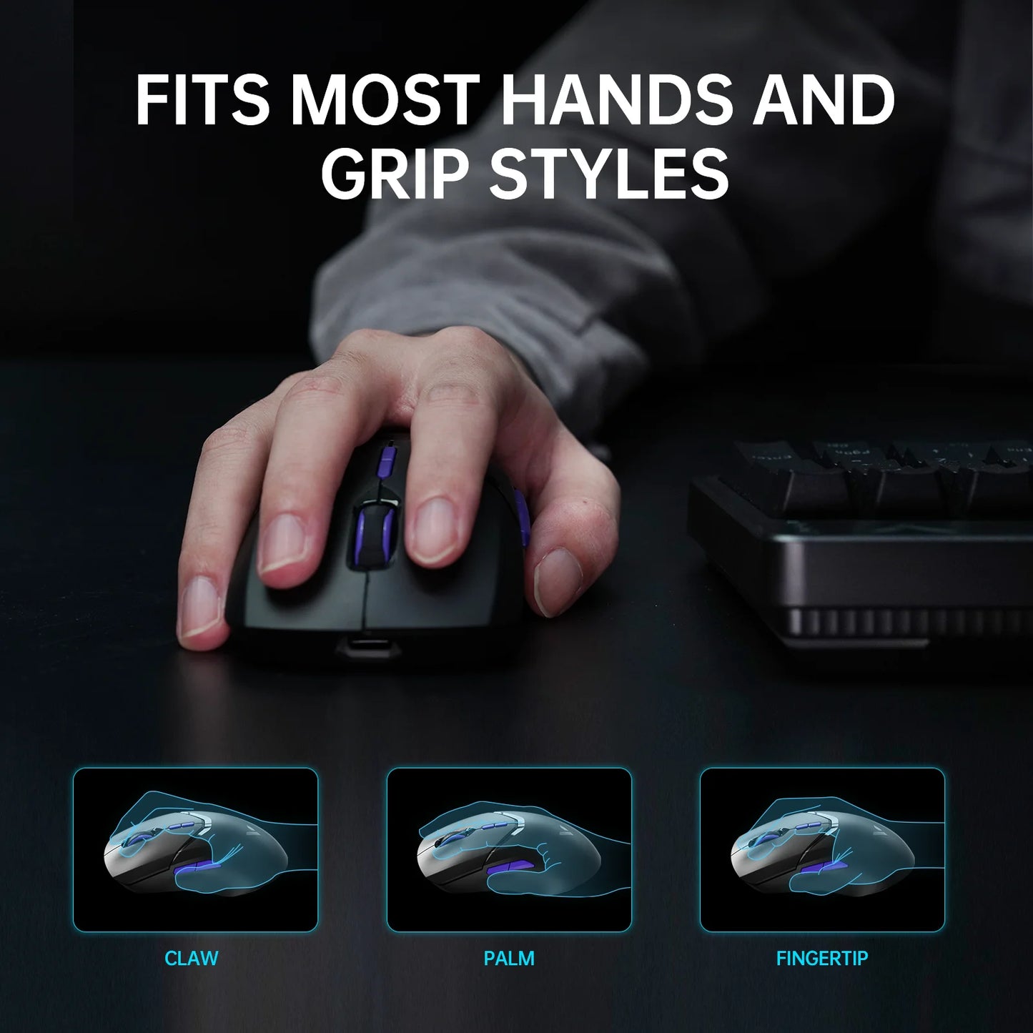 Rapoo VT9PRO/VT9Air 4K Wireless Gaming Mouse Superlight 26000DPI 4KHz Polling Rate 0.25ms Response Time 180H Battery Life PAW3398